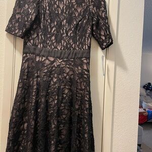 Patra Black Lace Midi Dress